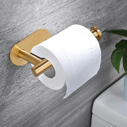 Wall-Mounted Toilet Paper Holder, Toilet Paper Organizer, Toilet Paper Storage Rack, Self-Adhesive Stainless Steel Toilet Paper Dispenser for Kitchen and Bathroom, Durable and Convenient Bathroom Accessories #GLOBAL PICKS