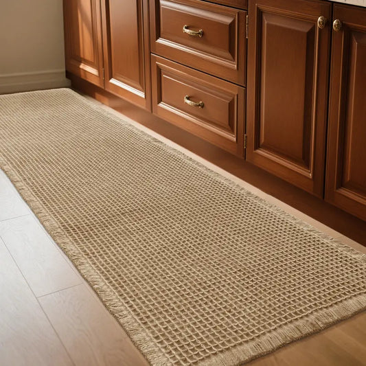 IM HOME Waffle Bath Mat Rugs 1/2/3 Piece, Boho Woven Modern Carpet, Absorbent Bathroom Rugs, Soft Washable Bath Rugs with Tassels for Bathroom, Bedroom, Kitchen, Shower, Tub,Halloween