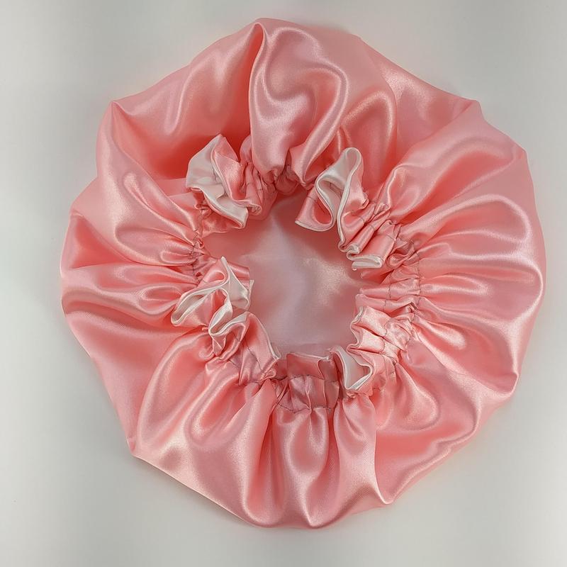 Reversible Silky Satin Hair Bonnet for Adults Kids & Newborns Adjustable Sleep Night Cap for Curly Hair Protection Perfect Gift