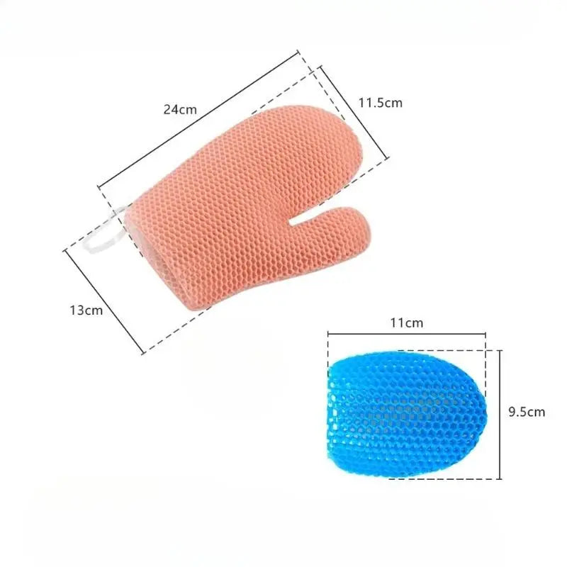 TPU Honeycomb Exfoliating Shower Finger Glove Caps - Anti-Bacterial, Breathable, Odorless Bath Gloves, Gentle Exfoliation, 1 Size Beauty, Adult Cleansing Tool, Geometric EVA Body Care Accessory, Massaging Bathroom Home Supply, Accessories for Women