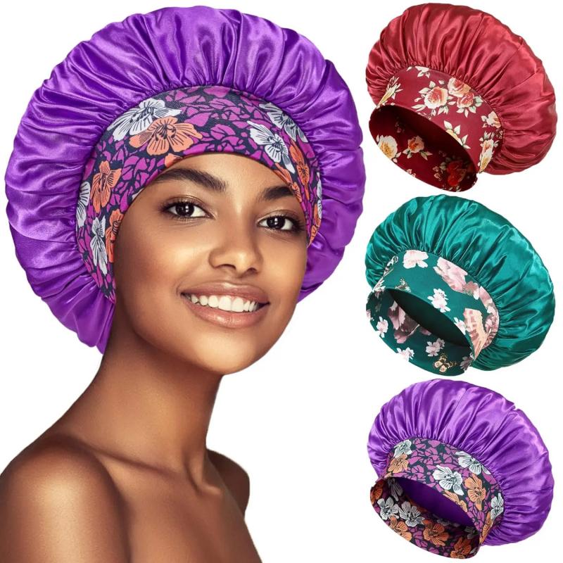 Women's Adjustable Reusable Waterproof Non-Woven Shower Cap, Random Color Shipped Fashion Bathroom Home Supply Accessory