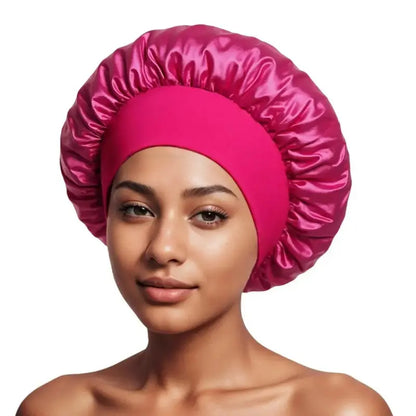 Women's Adjustable Reusable Waterproof Non-Woven Shower Cap, Random Color Shipped Fashion Bathroom Home Supply Accessory