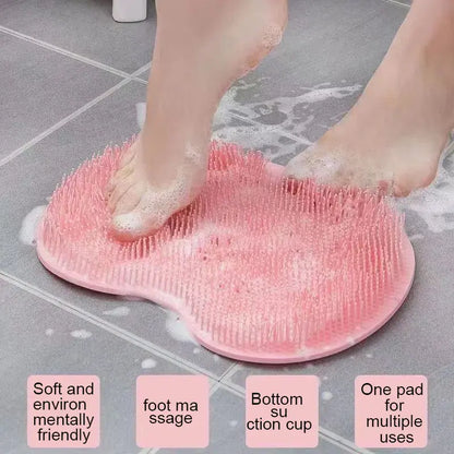 Textured Surface Suction Bath Mat - Shower-Ready Pad with Power Suction Keeps Footing Secure, Stays Put, Double-Sided for Deep Cleaning & Foot Massage, Mildew-Resistant Stays Cleaner, Durable Space-Saving Bathroom Essential for Safe Comfortable Bath Time