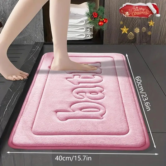 Ultra Soft Absorbent Bath Mat, 25D Thick Non-Slip, Luxury Memory Foam Pad, Quick Dry, Comfortable Home Decor, Bathroom Accessory, Water Absorbent Mat, Water Absorbent Bathmat, Bathroom Mats