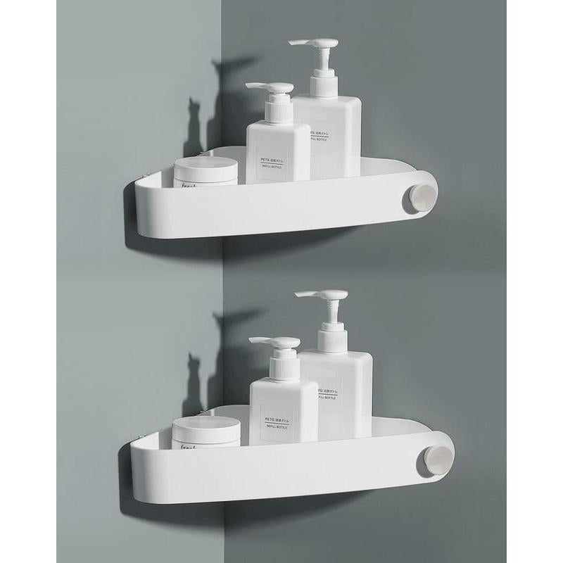 Corner Shower , 4 Pack Adhesive Corner Shower Shelves for Inside Shower, Plastic Shower Organizer for Bathroom Storage, Black