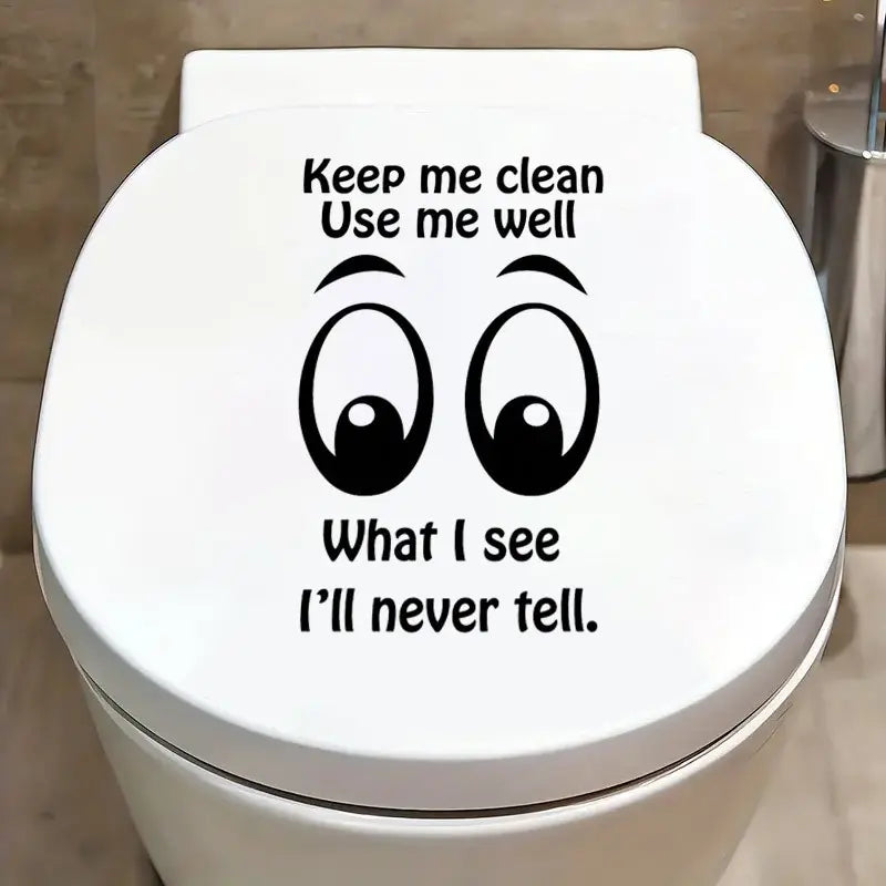 Creative Eye Pattern Toilet Seat Sticker, Removable Decorative Toilet Cover Decal, Fun Bathroom Decoration, Easy to Use, Bathroom Decoration Supplies, Bathroom Accessory