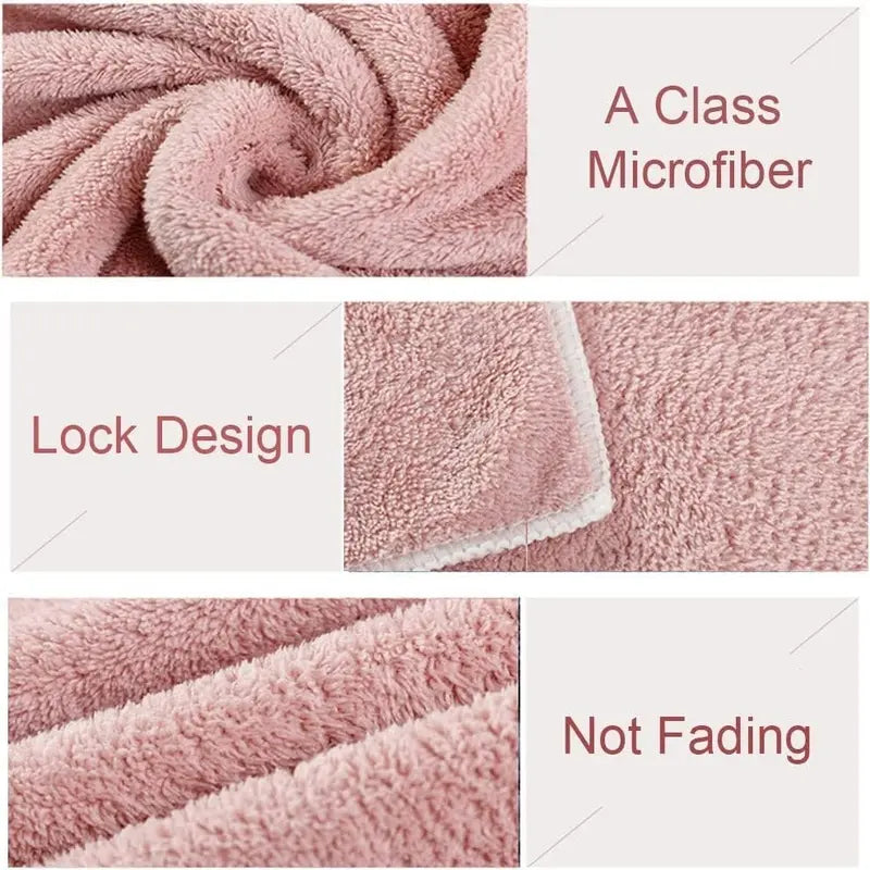 6PCS Microfiber Hair Drying Caps with Bow-Knot Women Elastic Hair Drying Towels Head Wrap Cap Absorbent Fast Drying Hair Turban Wrap Towels Super Soft Shower Hair Bath Cap for Curly Long Wet Hair ﻿