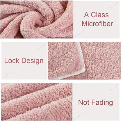 6PCS Microfiber Hair Drying Caps with Bow-Knot Women Elastic Hair Drying Towels Head Wrap Cap Absorbent Fast Drying Hair Turban Wrap Towels Super Soft Shower Hair Bath Cap for Curly Long Wet Hair ﻿