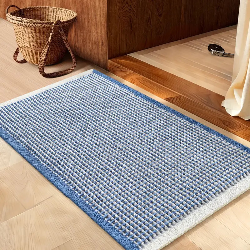 IM HOME Waffle Bath Mat Rugs 1/2/3 Piece, Boho Woven Modern Carpet, Absorbent Bathroom Rugs, Soft Washable Bath Rugs with Tassels for Bathroom, Bedroom, Kitchen, Shower, Tub,Halloween