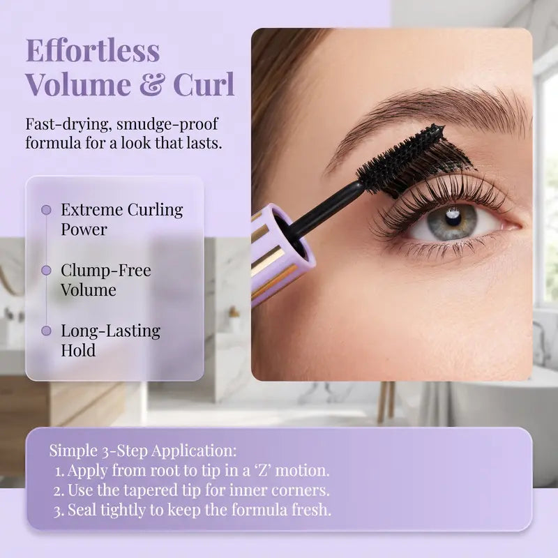 SHEDOES 2-Piece Mascara Duo Set (Black & Brown) - Mascara Volume and Length, Waterproof, Long-Lasting Volumizing Wand, Natural Defining Lashes Kit for Youth Daily Wear