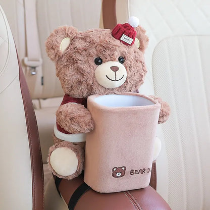 Car Paper Towel Holder Trash Bin Combo, Cute Car Armrest Box, Vehicle Decoration Accessories, Convenient Car Tissue Box, Bathroom Accessories Organizer, Cute Bins Trashcan