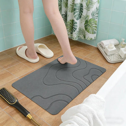 High-Density 2000g/m² Absorbent Bath Mat, Quick-Dry Non-Slip Rubber Bottom, Bathroom Rug, Indoor Door Mat, Summer Home Decor, Bath Mats For Bathroom, Nonslip Bathroom Rugs, Quick Drying Bath Mat