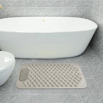 Bath Tub Shower Mat Non Slip Bathtub Mat with Suction Cups, Anti Slip Shower Mat with Drain Holes Suction Cups,Shower Foot Scrubber Mat, Foot Massage Bath Mat
