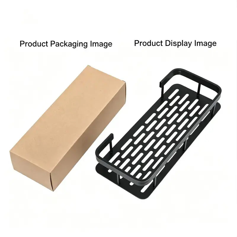 No-Drill Bathroom Shelves, Space-Saving Shower Organizer, Bathroom Organizers for Shampoo, Cosmetics and Soap, Easy-to-Install Durable Bathroom Accessories Caddy Utility Shelf