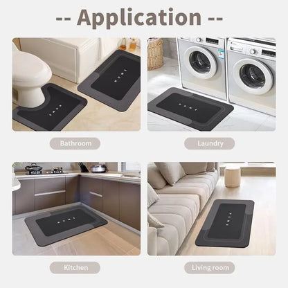 3PCS Multi-Piece Set Bathroom Rug Sets - Nonslip Diatomite-TRP Rectangle Rubber Backing Bath Mats, Durable, Water-Absorbent, Quick-Dry for Indoor Bathroom Home Supplies, Water Absorbent Bathmat