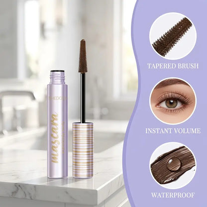SHEDOES 2-Piece Mascara Duo Set (Black & Brown) - Mascara Volume and Length, Waterproof, Long-Lasting Volumizing Wand, Natural Defining Lashes Kit for Youth Daily Wear
