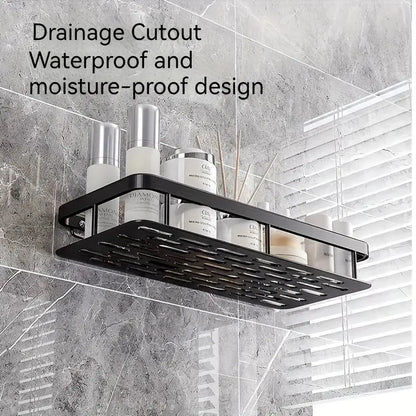 Bathroom Shelf, 2 Counts/set Wall Mounted No-drill Hanging Shower Organizer, Space-saving Organizer with Hook, Shower Rack, Bathroom Accessories, Shower Bath Tool, Home Goods Shower Caddy, Shower Storage Set
