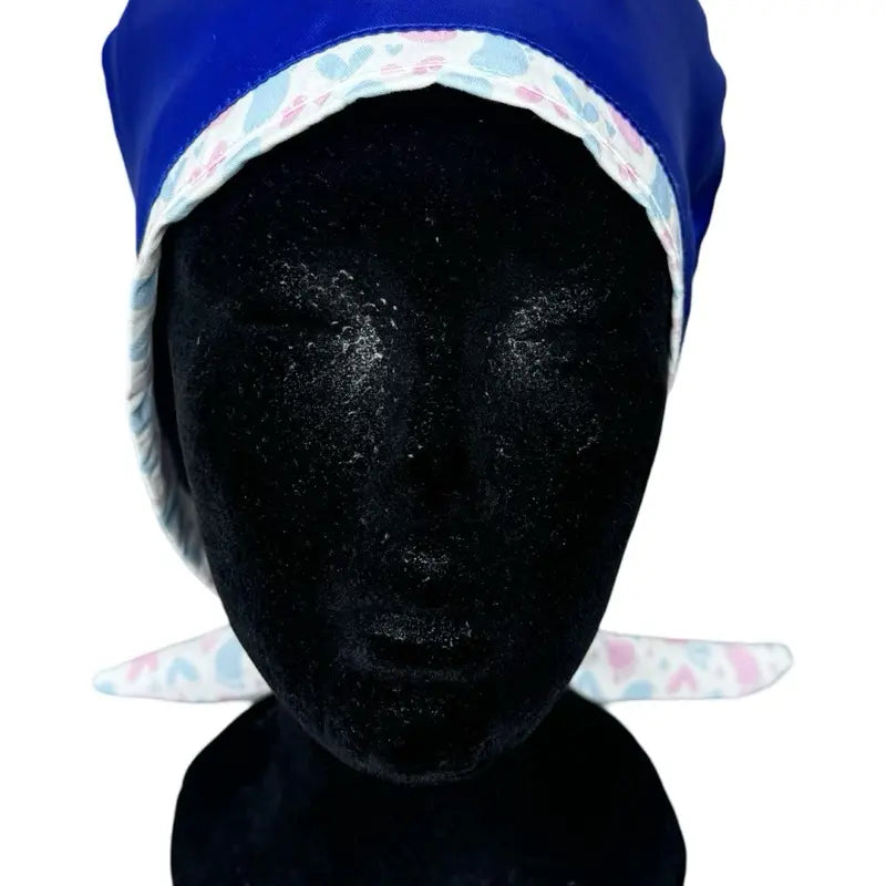 Satin Lined Scrub Cap- Footprints of Love