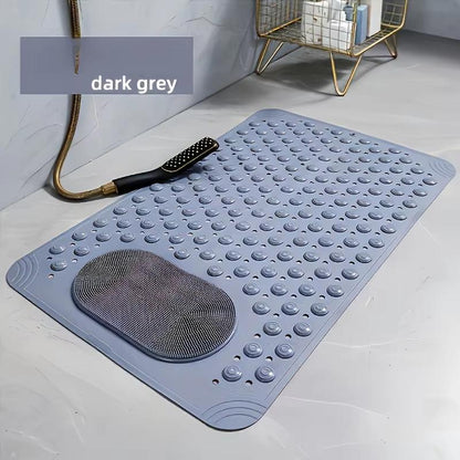 Household Non slip and Anti drop PVC Bathroom Mat Bathroom Mat with Suction Cup and Drain Hole Suitable for Hotels Toilets Showers Easy To Clean and Take Care of Bathroom Accessories