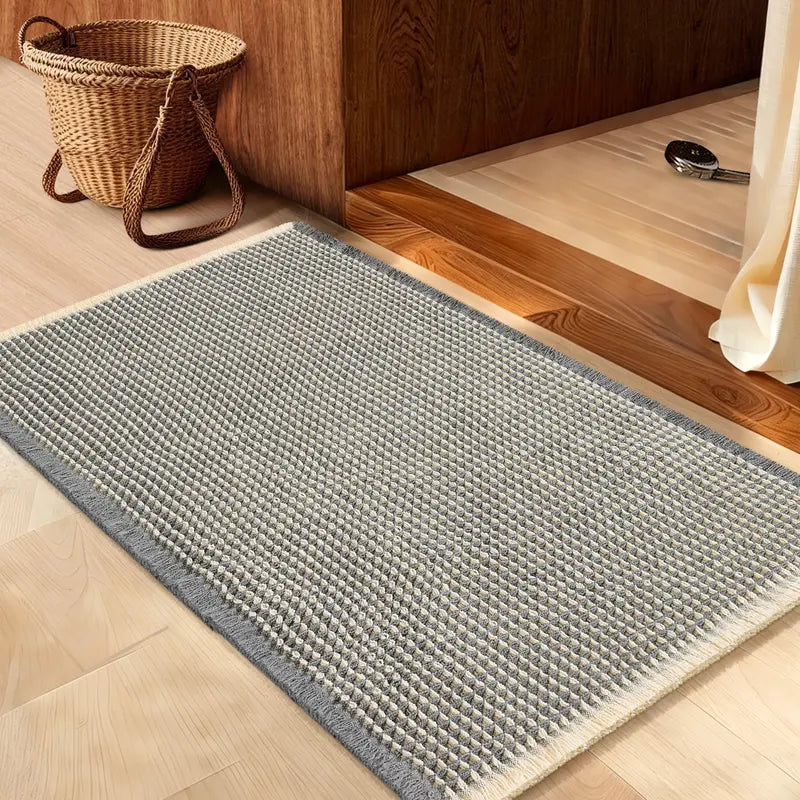 IM HOME Waffle Bath Mat Rugs 1/2/3 Piece, Boho Woven Modern Carpet, Absorbent Bathroom Rugs, Soft Washable Bath Rugs with Tassels for Bathroom, Bedroom, Kitchen, Shower, Tub,Halloween