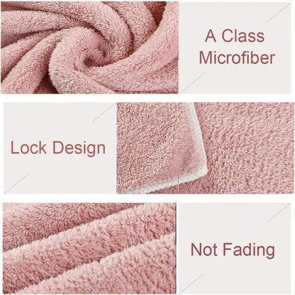 Women's 3-Piece Microfiber Bonnet Scrub Cap Hair Towel Caps - Shiny, Light, Ultra-Absorbent, Extremely Soft, Breathable, Fast-Drying Turban Wraps, 1 Size Fits Most, Microfibre Absorbing Drying Bathroom Home Towel Supplies