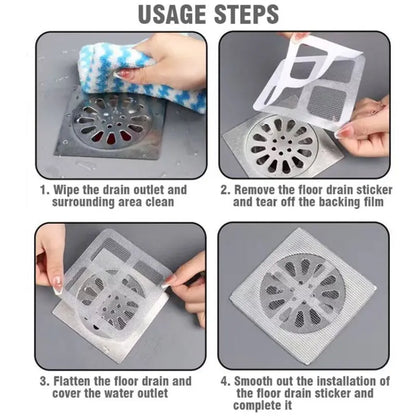 Disposable Drain Cover, Bathroom Sink Bathtub Kitchen Hair Catcher, Easy Prevents Hair Debris Entry, Bath Tool Accessory, Bathroom Essentials Accessories, Bathroom Sink Hair Trap, Bathroom Accessories, Bathroom Gadgets