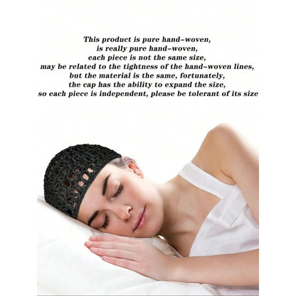 3 Counts Hollow Out Crochet Hair Net Caps, Stretchy Breathable Hair Wraps for Women, Ideal for Face Cleansing, Styling & Salon Use