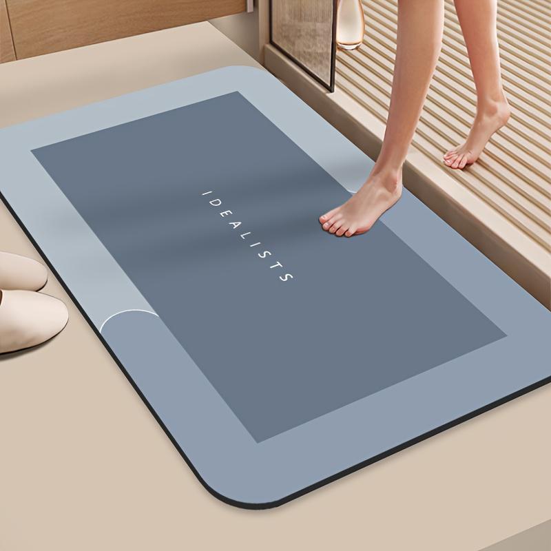 Plush Quick-Dry Absorbent Mat for Bathroom & Kitchen, Non-Slip Water Absorbing Foot Rug, Durable and Dirt-Resistant for High-Traffic Entryways