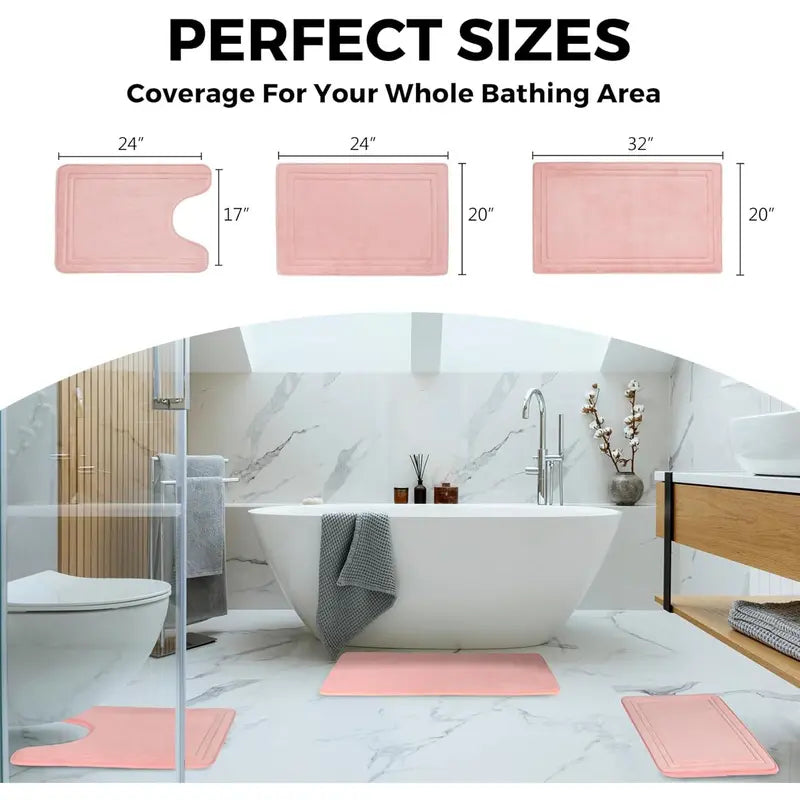 Toilet Rugs U Shaped Washable Non Slip Toilet Floor Mat Memory  Contour Bath Rugs for Bathroom