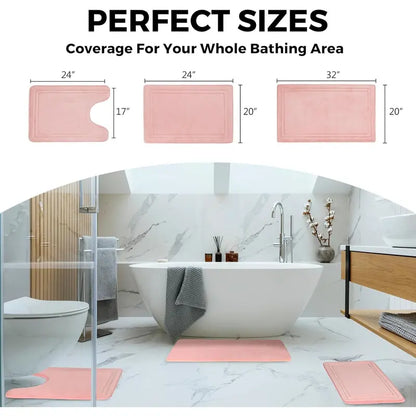 Toilet Rugs U Shaped Washable Non Slip Toilet Floor Mat Memory  Contour Bath Rugs for Bathroom