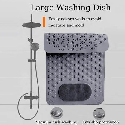 Super Suction Cup PVC Plastic Bath Mat - Non-Skid, Slip-Resistant, Waterproof, Drain Hole, Tactile Massage Texture, Elderly Safety (Home & Bathroom Supplies, Plastic, Textured Bath Mats), Plastic Bath Mats