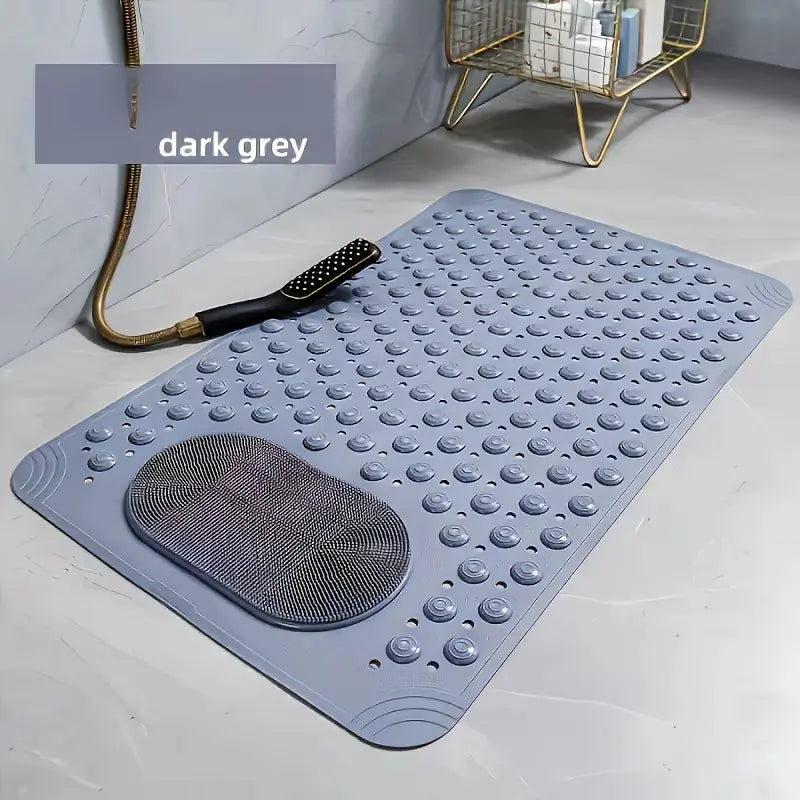 Household Non slip and Anti drop PVC Bathroom Mat Bathroom Mat with Suction Cup and Drain Hole Suitable for Hotels Toilets Showers Easy To Clean and Take Care of Bathroom Accessories