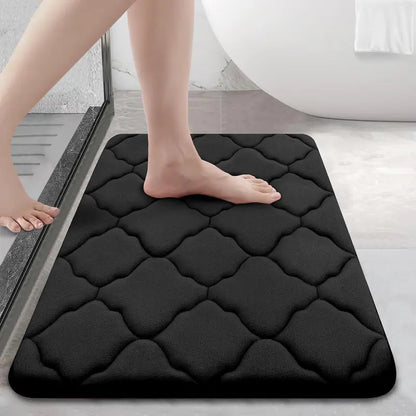 Memory Foam Bath Mat Rug 24x16, Ultra Soft Non Slip and Absorbent Bathroom Rug, Comfortable, Thick Bath Rug Carpet for Bathroom Floor, Tub and Shower