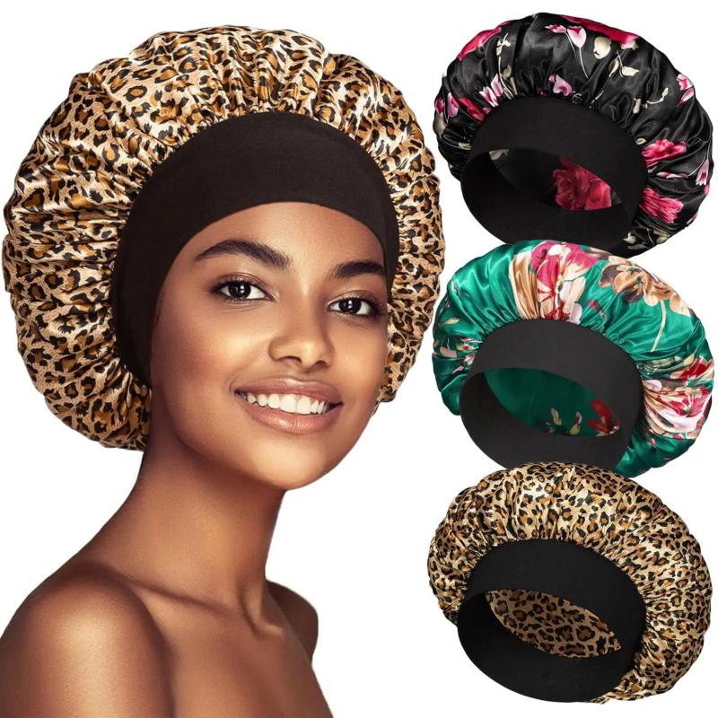 Women's Adjustable Reusable Waterproof Non-Woven Shower Cap, Random Color Shipped Fashion Bathroom Home Supply Accessory