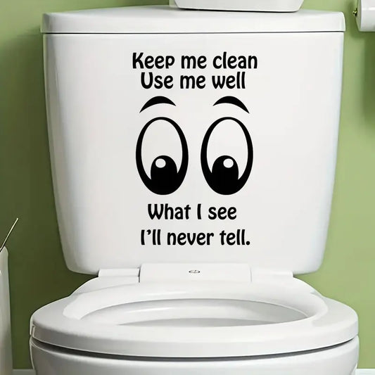 Creative Eye Pattern Toilet Seat Sticker, Removable Decorative Toilet Cover Decal, Fun Bathroom Decoration, Easy to Use, Bathroom Decoration Supplies, Bathroom Accessory