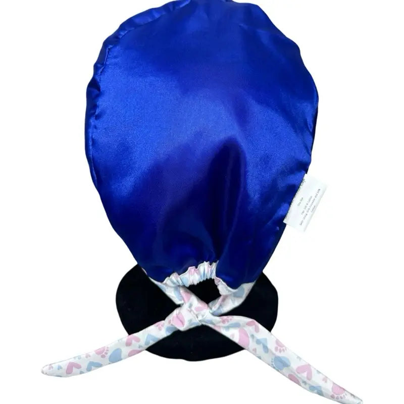 Satin Lined Scrub Cap- Footprints of Love