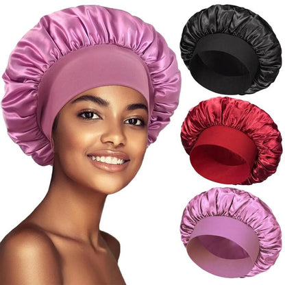 Women's Adjustable Reusable Waterproof Non-Woven Shower Cap, Random Color Shipped Fashion Bathroom Home Supply Accessory