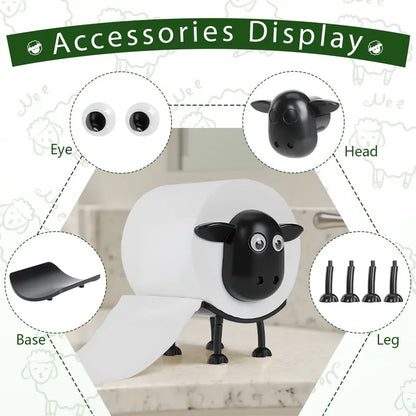 UDROLL 3Pcs Whimsy Funny Toilet Paper Holder, Waterproof PVC Bathroom Space Saver, Household Kitchen/Bath Tissue Storage Decor Gadget