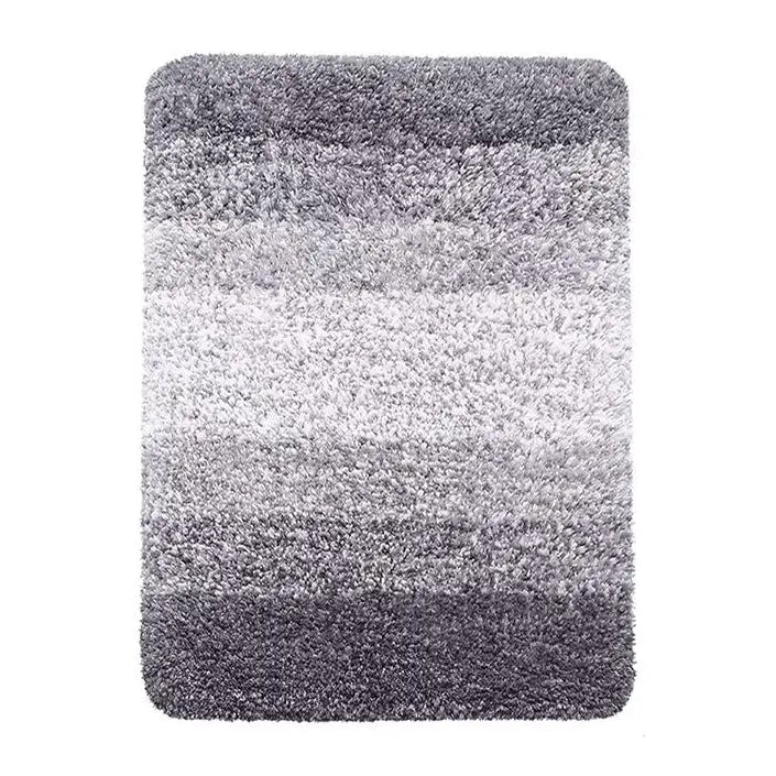 Modern Patterned Square Snowflake Print Microfiber Bathroom Floor Mat - 1 Piece, Multi-Size (48x78cm Option), TPR Non-Slip Tread Sole, Machine Washable, Water-Resistant Indoor Grip Pad