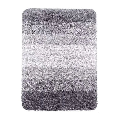 Modern Patterned Square Snowflake Print Microfiber Bathroom Floor Mat - 1 Piece, Multi-Size (48x78cm Option), TPR Non-Slip Tread Sole, Machine Washable, Water-Resistant Indoor Grip Pad