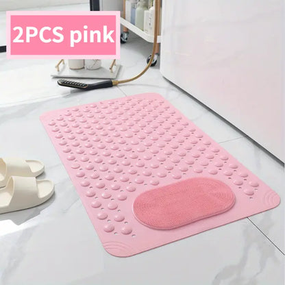 Non-Slip Bathroom Massage Mat with Antislip Backing & Massage Dots, Water-Absorbent Safety Bath Rugs for Bathroom, Household Use