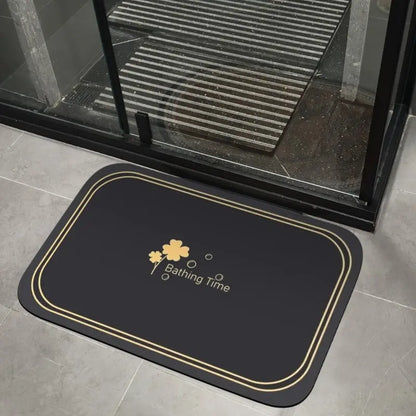 2PC Super Absorbent Bathroom Floor Mat Thickened Bathroom Absorbent Quick-drying Slip-Resistant Suitable Use in Shower Areas