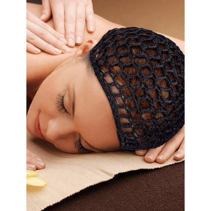 3 Counts Hollow Out Crochet Hair Net Caps, Stretchy Breathable Hair Wraps for Women, Ideal for Face Cleansing, Styling & Salon Use