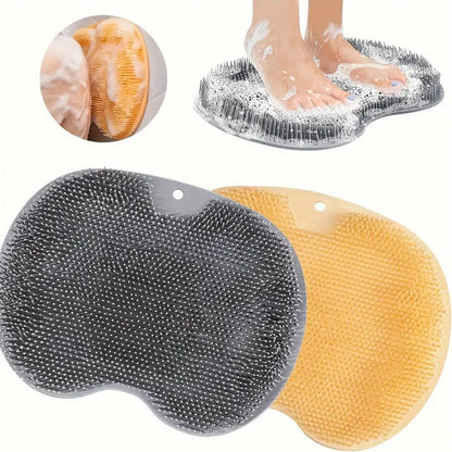 Non-Slip Bathmat with Suction Cups, Ideal for Shower & Back/foot Scrubbing, Perfect for Home Bathroom Essentials, Bathroom Accessory, Anti Slip Mat, Bathtub Mat, Bath Mats for Shower