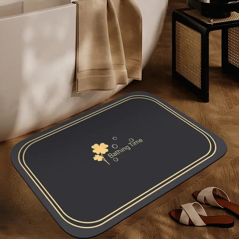 2PC Super Absorbent Bathroom Floor Mat Thickened Bathroom Absorbent Quick-drying Slip-Resistant Suitable Use in Shower Areas