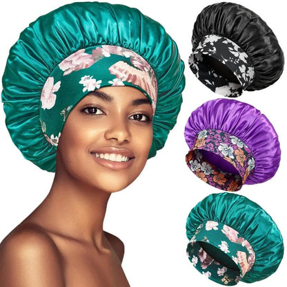 Women's Adjustable Reusable Waterproof Non-Woven Shower Cap, Random Color Shipped Fashion Bathroom Home Supply Accessory
