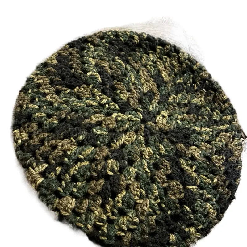 Army Fatigue Hand Crafted Bonnet - Shower Friendly Product