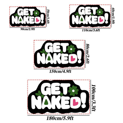 Get Naked Funny Bathroom Rug, Non-Slip Entry Mat, Soft Bath Mats, Nonslip Bathroom Rugs, Washable Bathroom Rugs, Soft Comfortable Washable Carpet, Home Decor for Bedroom Living Room, Gift Idea