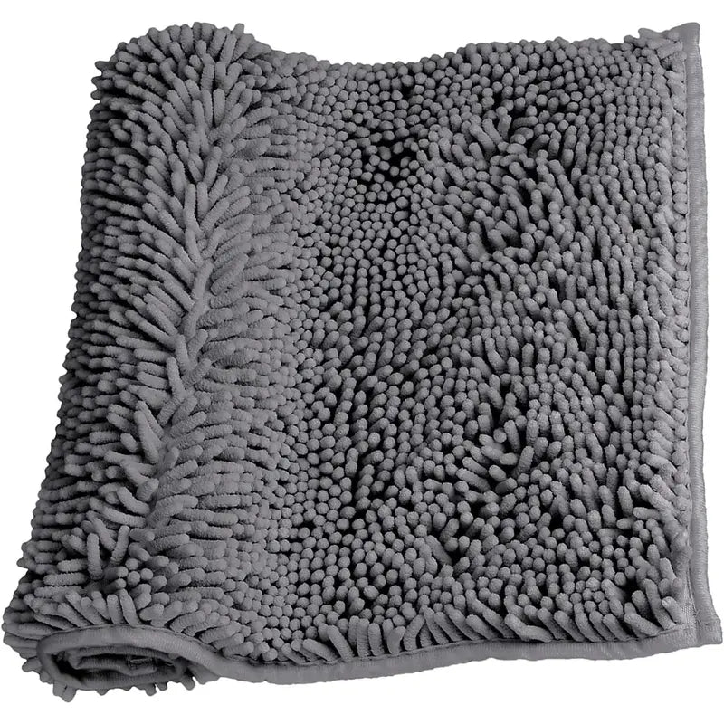 Pet Owners' Thick 2-Piece Luxury Chenille Bath Mats Set - Soft, Nonslip, Super Absorbent, Fast-Drying, Machine-Washable Shaggy Rugs for Shower Room (20"x32"+16"x24", Ideal Gift for Bathroom Needs), Super Absorbent Bath Mat