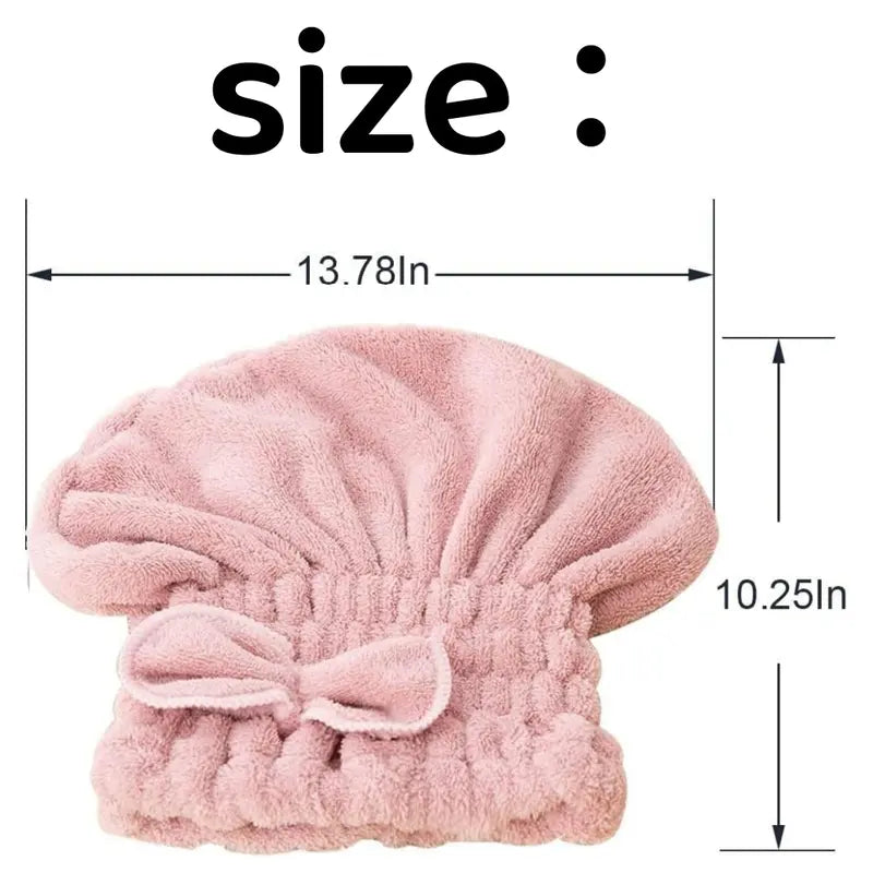 3-Piece Shiny Cloth Microfiber Hair Turbans - Ultra-Absorbent, Fast-Drying Caps with Cute Bowtie, One Size, Ideal for Curly Long Wet Hair, Aids Deep Condition, Reduces Blow Drying